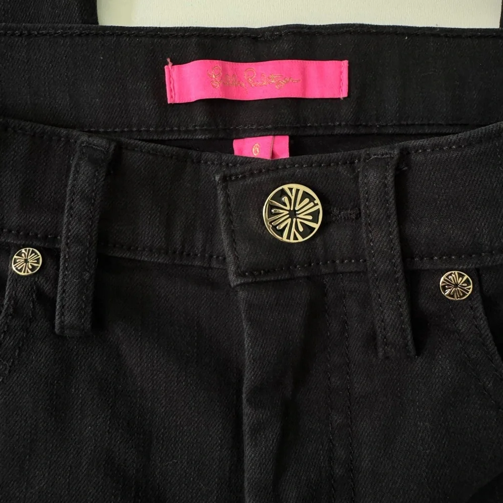 Lilly Pulitzer South Ocean High Rise Jeans in Black Oynx - Picture 2 of 9
